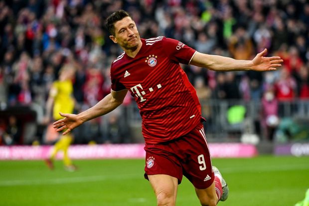 Robert Lewandowski v dresu Bayernu Mnichov Robert Lewandowski v dresu Bayernu Mnichov