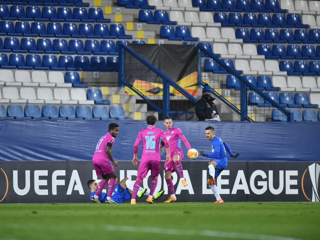 Zápas Slovanu Liberec proti Hoffenheimu