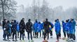 Fotbalisté týmu FC Slovan Liberec při prvním tréninku, kterým zahájili 3. ledna v Liberci zimní přípravu