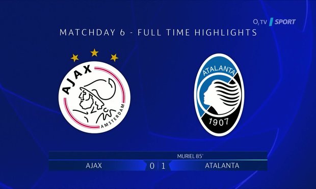 SESTŘIH LM: Ajax - Atalanta 0:1. Postup vystřelil hostům Muriel