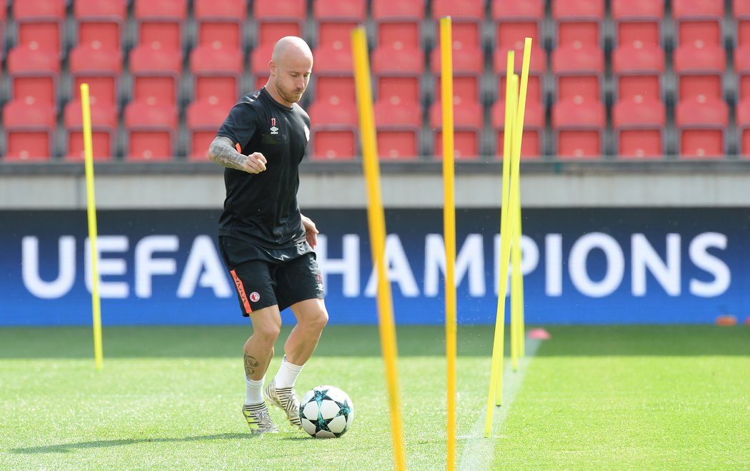 Miroslav Stoch na tréninku Slavie