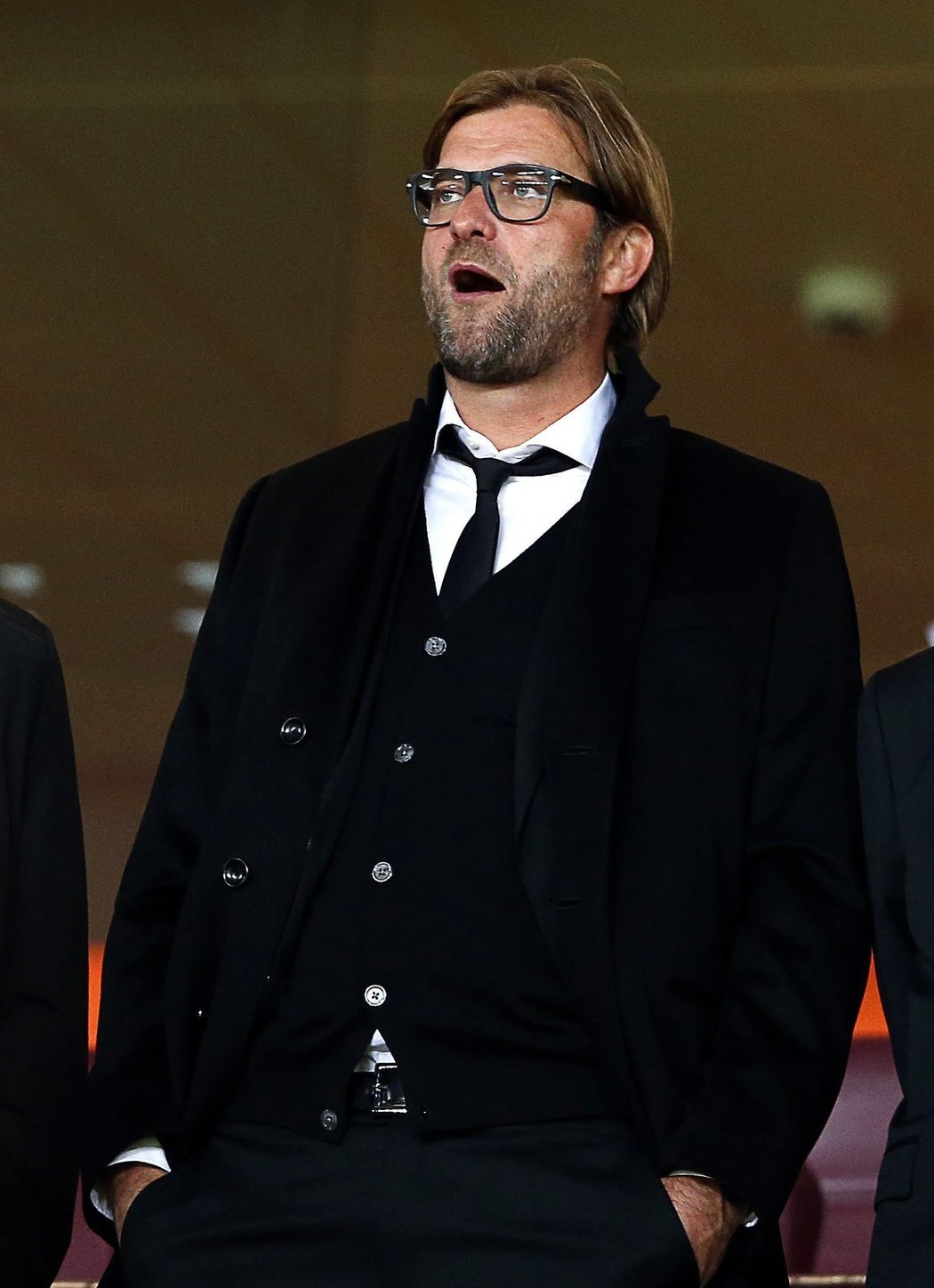 Dortmundský kouč Jürgen Klopp mohl své svěřence proti Arsenalu sledovat jen z tribuny