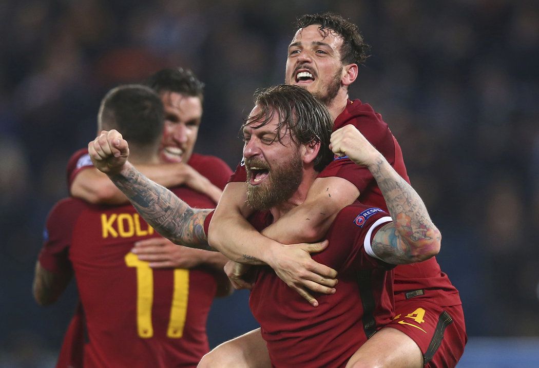 Srdcaři slaví! Daniele de Rossi a Alessandro Florenzi dotáhli Řím do semifinále Ligy mistrů