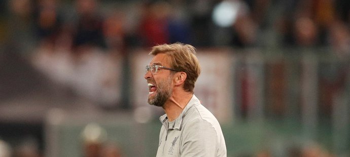 Trenér Liverpoolu Jürgen Klopp a jeho tradiční emotivní projev