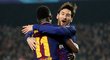 Ousmane Dembélé a Lionel Messi se postarali o dvě úvodní branky Barcelony v odvetě osmifinále Ligy mistrů proti Chelsea