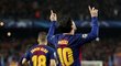 Lionel Messi po brance do sítě Chelsea v odvetě osmifinále Ligy mistrů