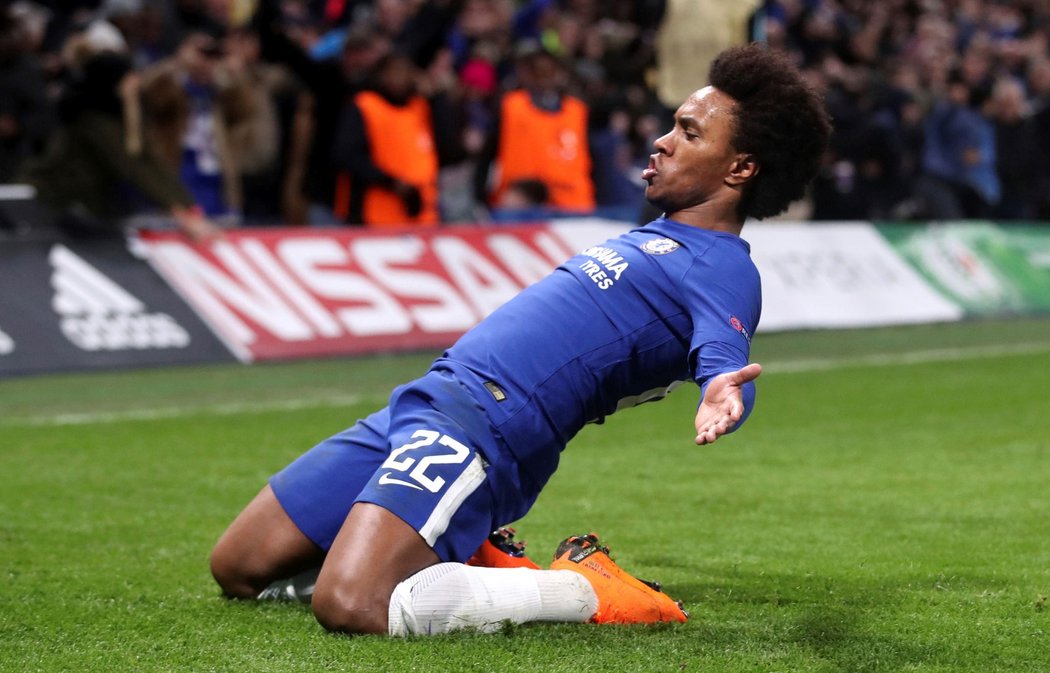 Brazilec Willian otevřel proti Barceloně skóre