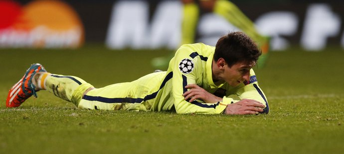 Nešťastný Messi. Argentinský útočník poté, co neproměnil penaltu s Manchesterem City