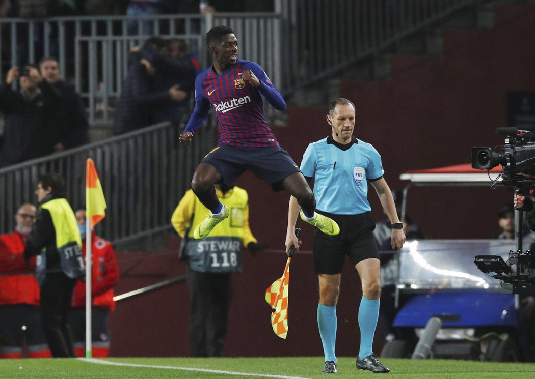 Barcelonu poslal proti Tottenhamu brzy do vedení Ousmana Dembele