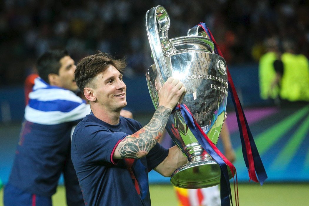 Messi s Barcelonou čtyřikrát vyhrál Ligu mistrů, naposledy v roce 2015