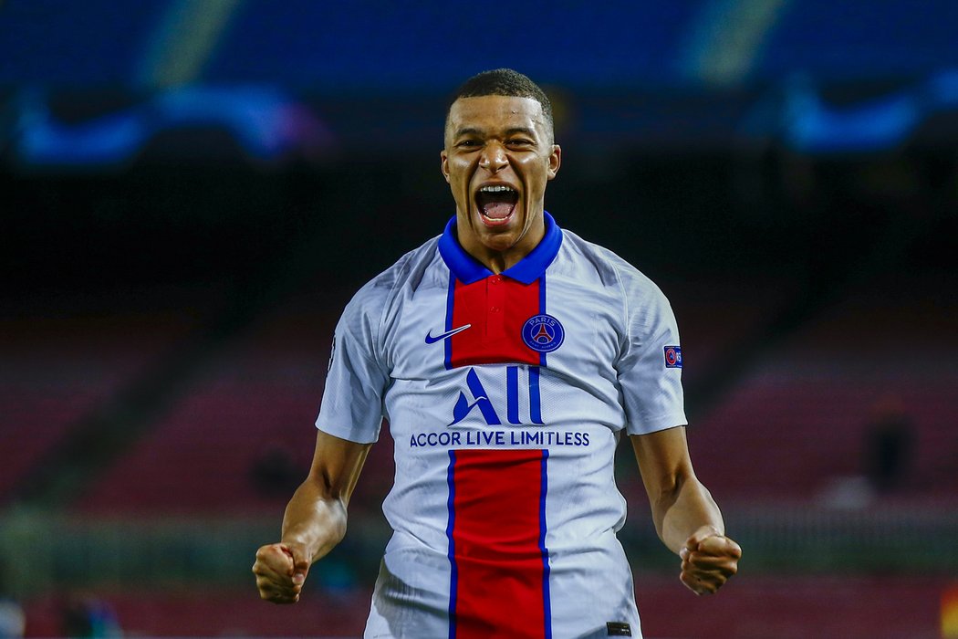 Kylian Mbappé hrál v Barceloně skvělý zápas