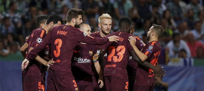 Barcelona slaví jediný a vítězný gól na půdě Sportingu Lisabon