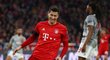 Robert Lewandowski z Bayernu během zápasu Ligy mistrů proti Olympiakosu