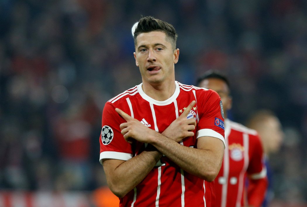 Robert Lewandowski slaví gól do sítě Anderlechtu