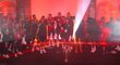 Fotbalisté Bayernu Mnichov při oslavách prvenství v Lize mistrů