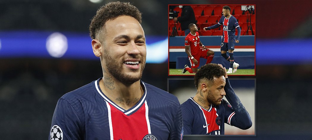 Brazilský útočník Neymar během semifinále Ligy mistrů mezi PSG a Bayernem Mnichov