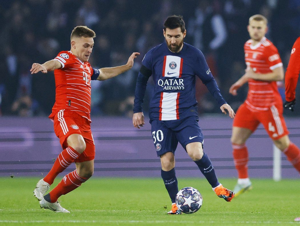 Lionel Messi v utkání proti Bayernu