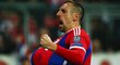 Frank Ribéry slaví vstřelený gól