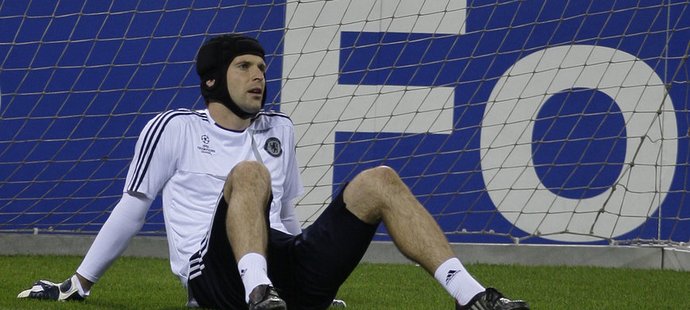 Petr Čech před zápasem Ligy mistrů v Madridu