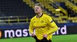 Norský útočník Borussie Dortmund Erling Haaland v utkání proti Bruggám