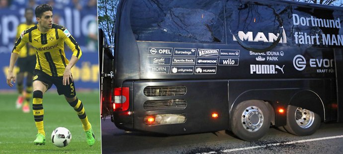 U autobusu fotbalistů Borussie Dortmund došlo k explozi, zápas čtvrtfinále Ligy mistrů proti Monaku byl odložený