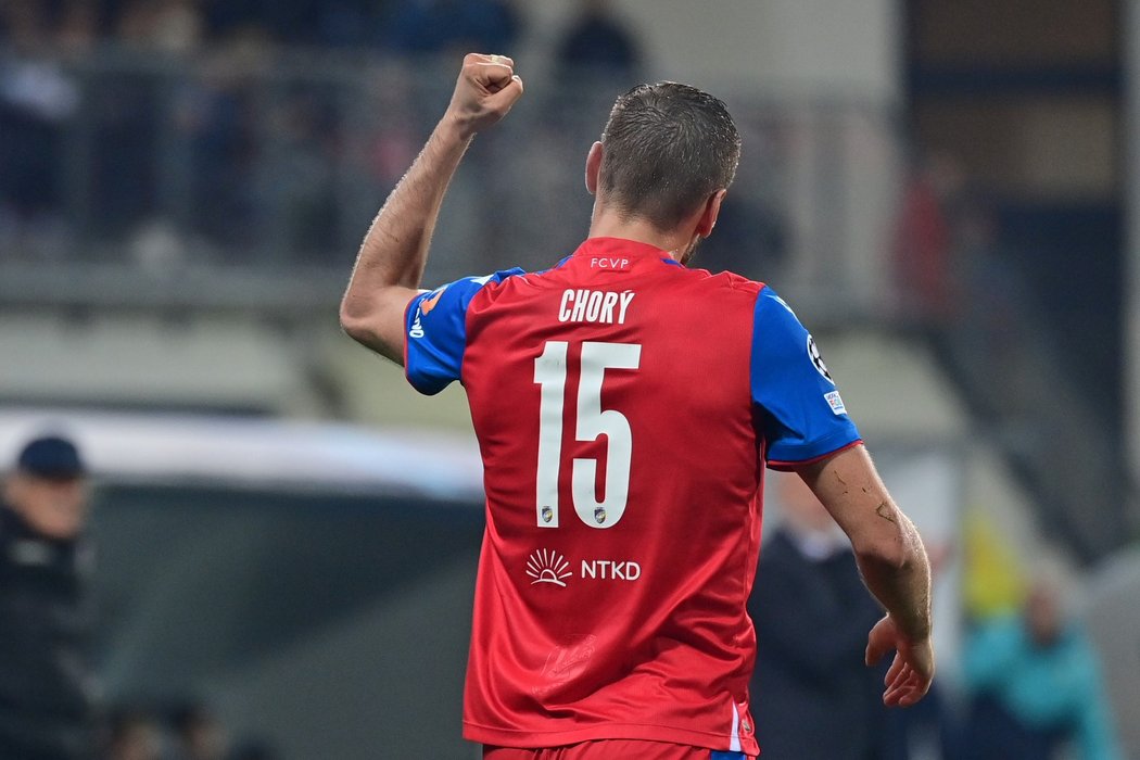 Tomáš Chorý se raduje po druhém vstřeleném gólu