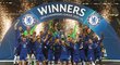 Fotbalisté Chelsea oslavují triumf v Lize mistrů