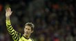 Gólman Manchesteru Edwin van der Sar se loučí s fanoušky po prohraném finále Ligy mistrů s Barcelonou