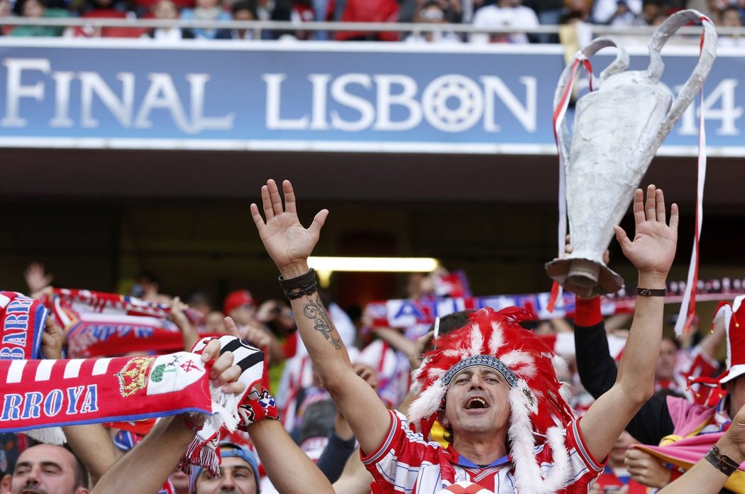 Fanoušci Atlétika Madrid věřili, že ve finále Ligy mistrů s Realem uspěje právě jejich tým a ozdobí sezonu další trofejí