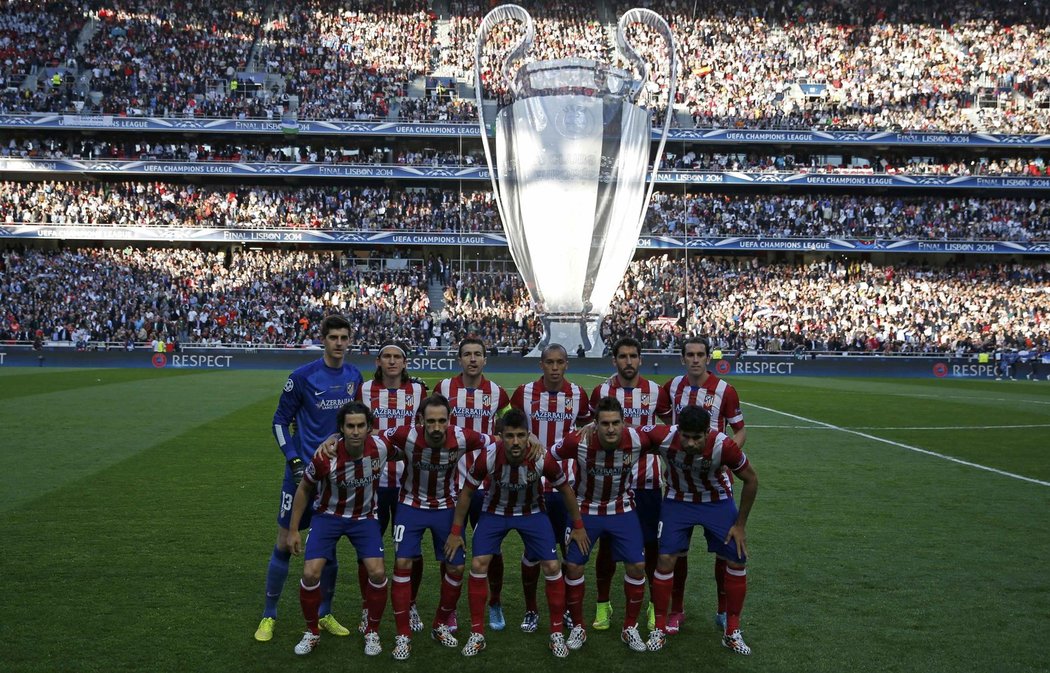 Atlético Madrid před výkopem finále Ligy mistrů proti Realu Madrid