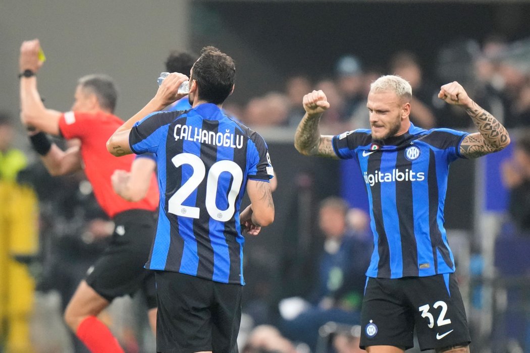 Fotbalisté Interu se radují z důležitého vítězství