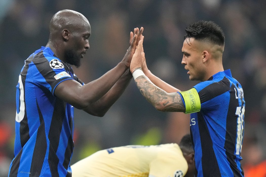 Romelu Lukaku a Lautaro Martínez