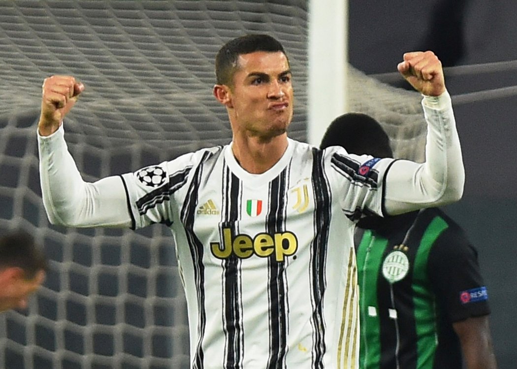 Cristiano Ronaldo se za Juventus trefil v utkání Ligy mistrů proti Ferencvárosi
