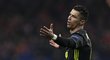 Cristiano Ronaldo během zápasu s Atléticem Madrid