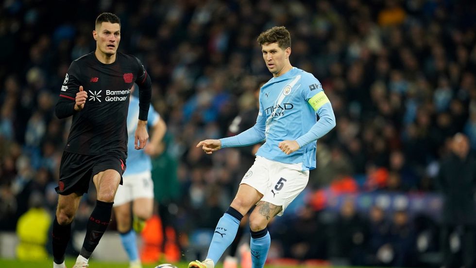 Patrik Schick v utkání s Manchesterem City