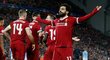 Mohamed Salah slaví první gól proti Manchesteru City