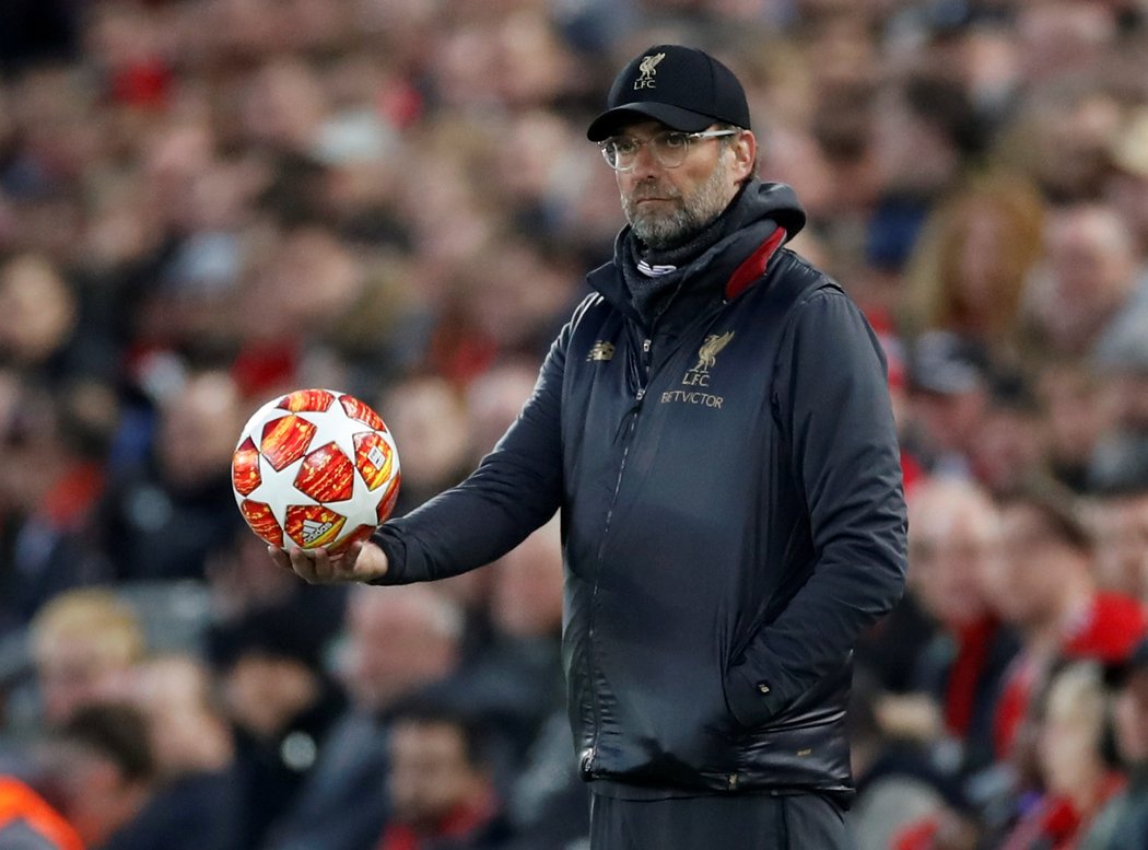 Trenér Liverpoolu Jürgen Klopp ve čtvtfinále Ligy mistrů proti Portu