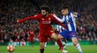 Útočník Liverpoolu Salah ve čtvrtfinále Ligy mistrů s Portem
