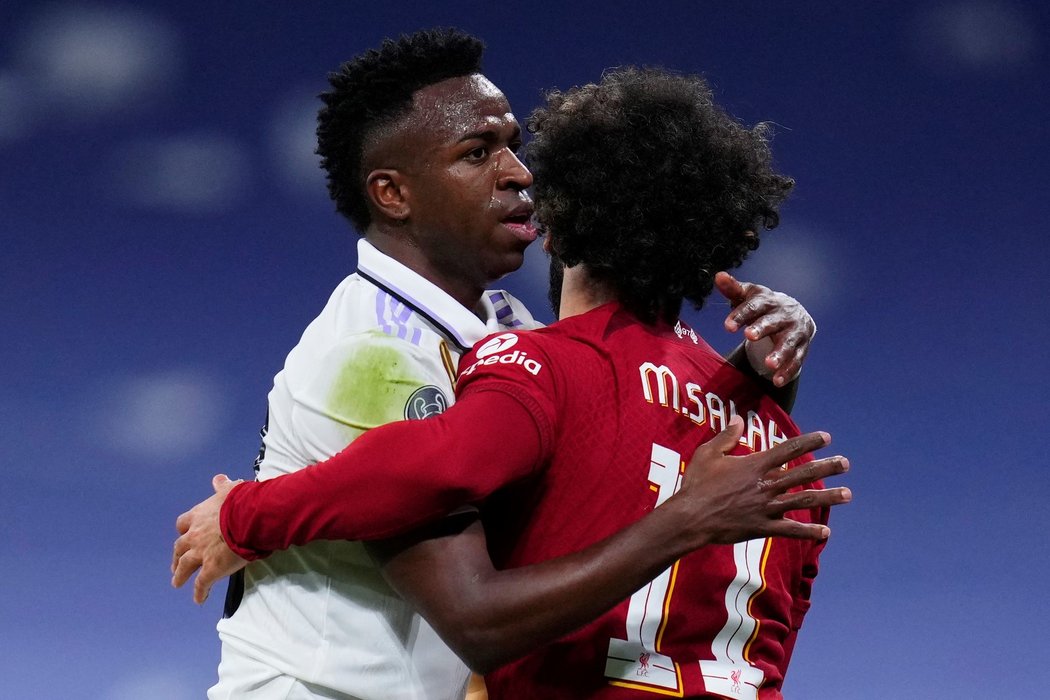 Vinícius Júnior a Muhammad Salah v objetí