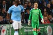 Naštvaný Joe Hart po inkasovaném gólu v zápase s Plzní