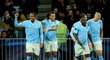 Hráči Manchesteru City slaví gól proti Young Boys
