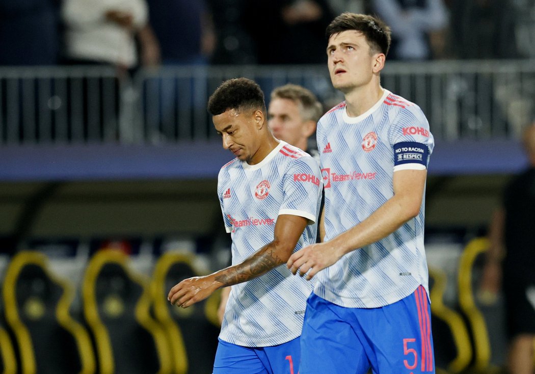 Zklamaní Jesse Lingard a Harry Maguire