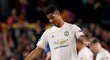 Smutný křídelník Manchesteru United Marcus Rashford