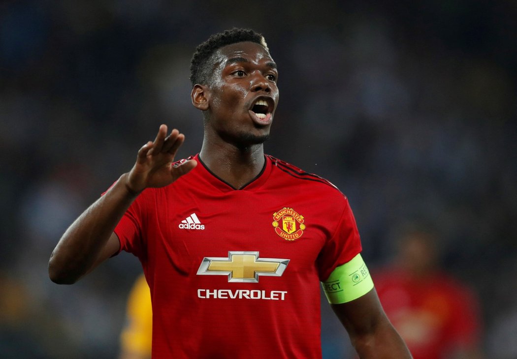 Záložník Manchesteru United Paul Pogba v utkání Ligy mistrů s Young Boys Bern