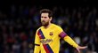 Hvězda Barcelony Lionel Messi v utkání osmifinále Ligy mistrů proti Neapoli