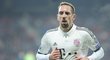 Franck Ribéry v utkání proti Plzni, kde se střelecky neprosadil