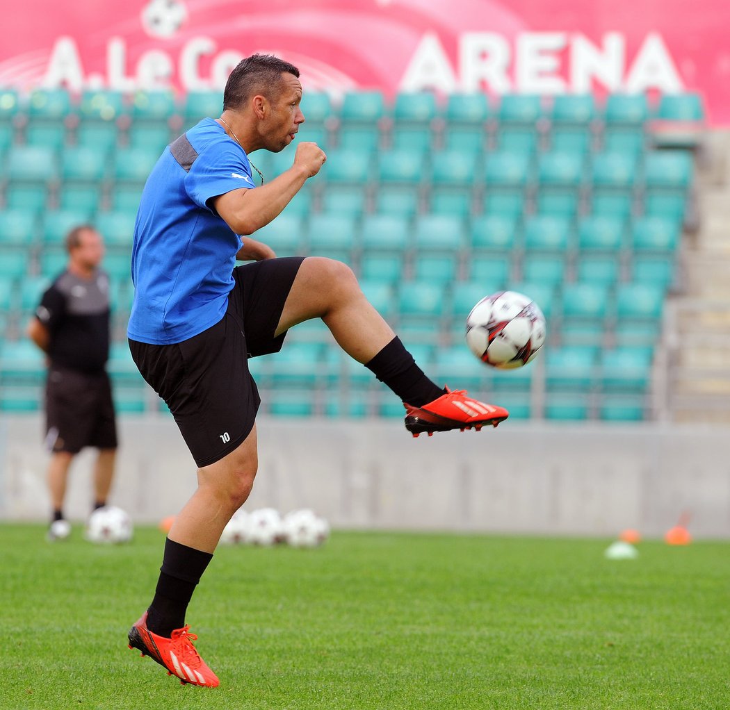 Plzeňský záložník Pavel Horváth při tréninku v Estonsku