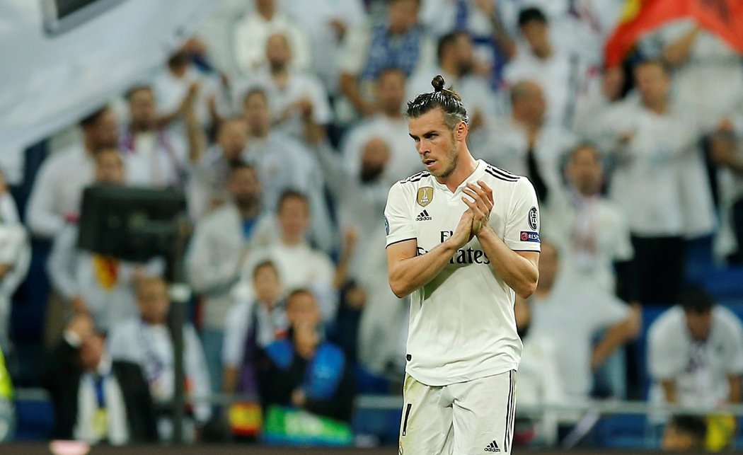 Velšský záložník Realu Madrid Gareth Bale po zápase s Plzní