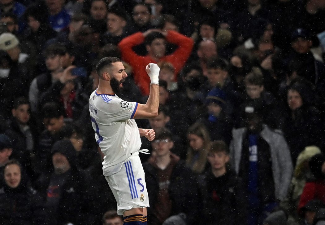 Karim Benzema se raduje z gólu