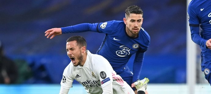 Eden Hazard v utkání Realu Madrid na hřišti Chelsea